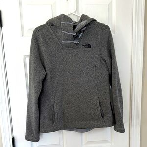 The North Face Gray Hoodie with funnel neck